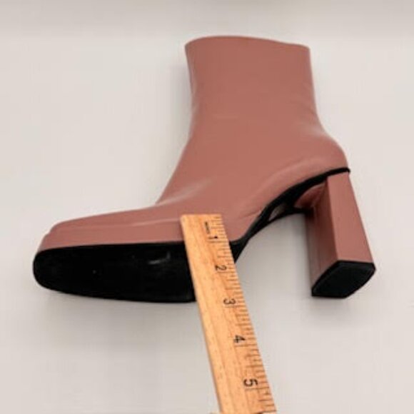 Jeffrey Campbell Square Toe Block Heel Boots – Blush Pink, Size 8 - Picture 8 of 15